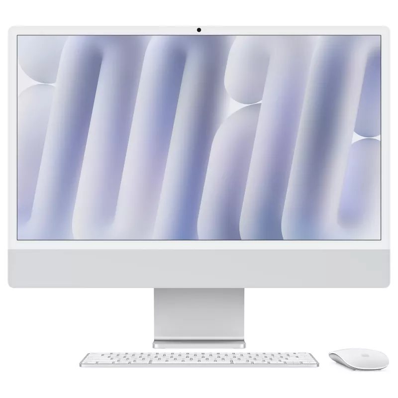 Apple iMac 24-calowy 4.5K Retina Display M4 Chip 10-rdzeniowy CPU 10-rdzeniowy GPU 16-rdzeniowy Neural Engine 32GB RAM 2TB SSD Srebrny