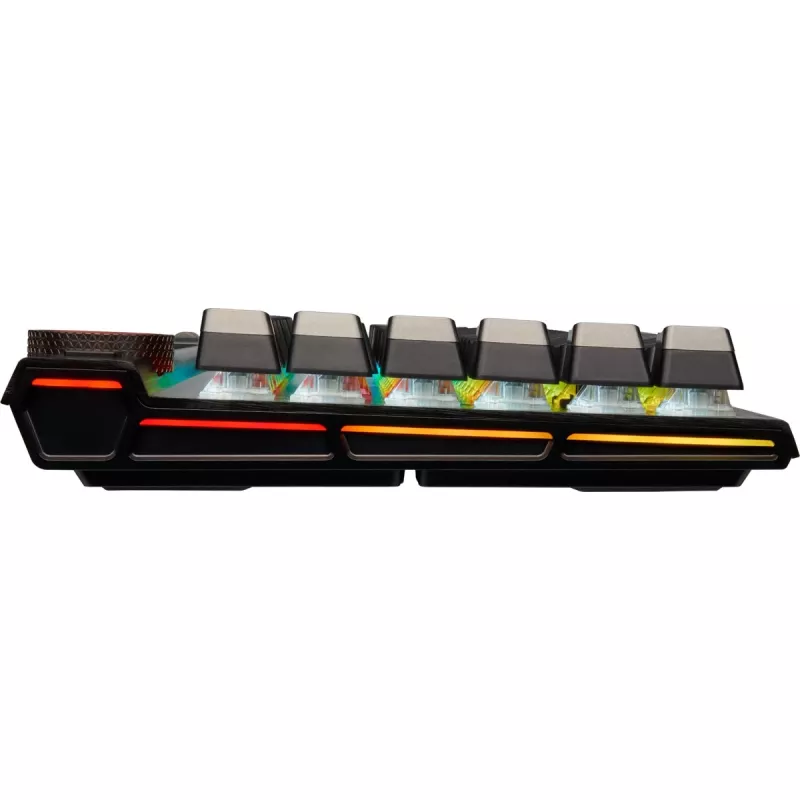 Klawiatura gamingowa Corsair K100 RGB, przełączniki optyczno-mechaniczne CORSAIR OPX, podświetlenie RGB LED, czarna