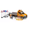 BRUDER MB Sprinter Municipal z modułem świetlnym i dźwiękowym, Pomarańczowy, Skala 1:16
