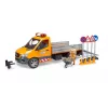 BRUDER MB Sprinter Municipal z modułem świetlnym i dźwiękowym, Pomarańczowy, Skala 1:16