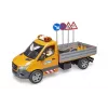 BRUDER MB Sprinter Municipal z modułem świetlnym i dźwiękowym, Pomarańczowy, Skala 1:16