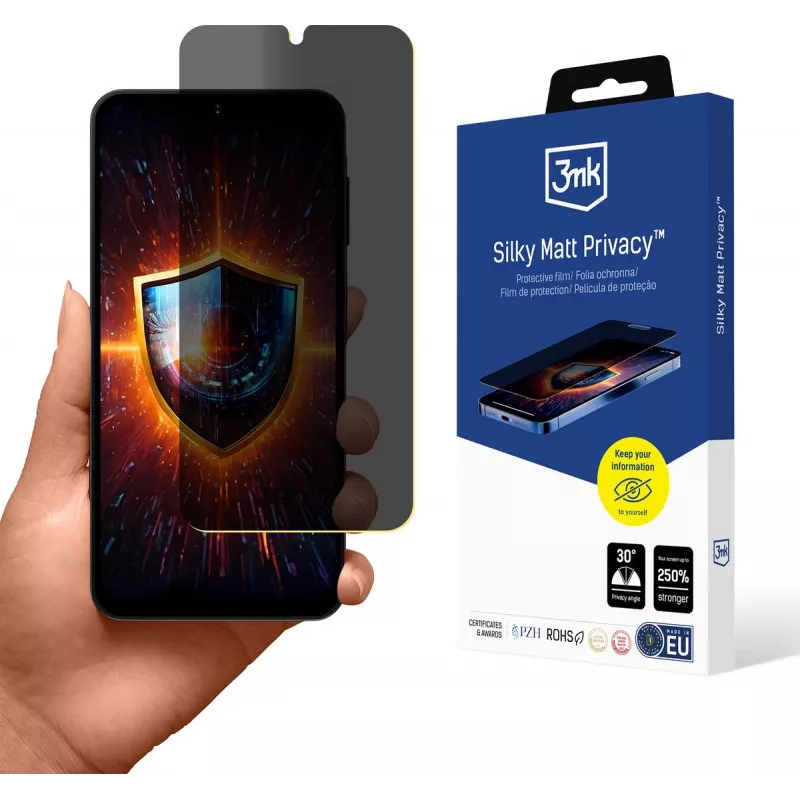 3MK Silky Matt Privacy Screen Protector do Samsung Galaxy A16 - Czarny