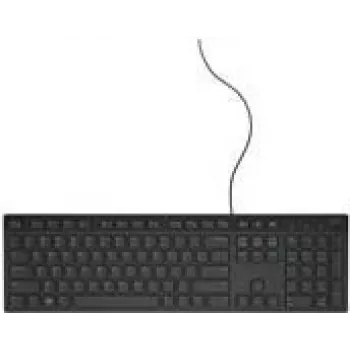 Dell KB216 Wired USB Keyboard - Danish QWERTY Layout - Black