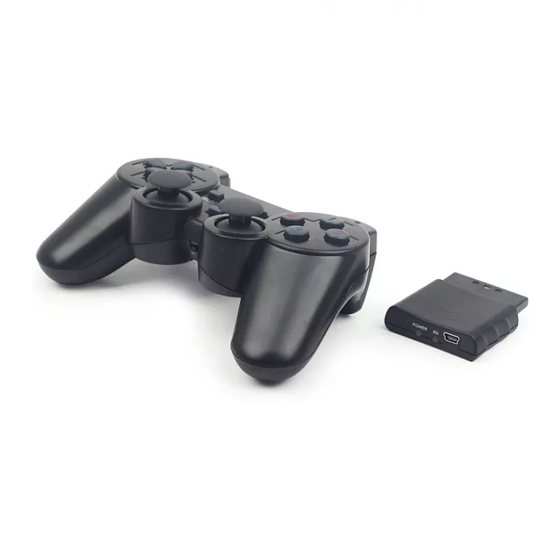 GEMBIRD JPD-WDV-01 Bezprzewodowy gamepad do PS2/PS3/PC - 12 przycisków - 2.4 GHz - Czarny