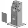 Ergonomic Solutions Mini Kiosk z Płytą Podstawową do Montażu na Blacie - Czarny