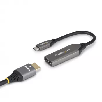 StarTech.com USB-C na HDMI Adapter - 24-pin USB-C Męski na HDMI Męski - 2 m (6.5 ft) - 4K 60Hz - Czarny