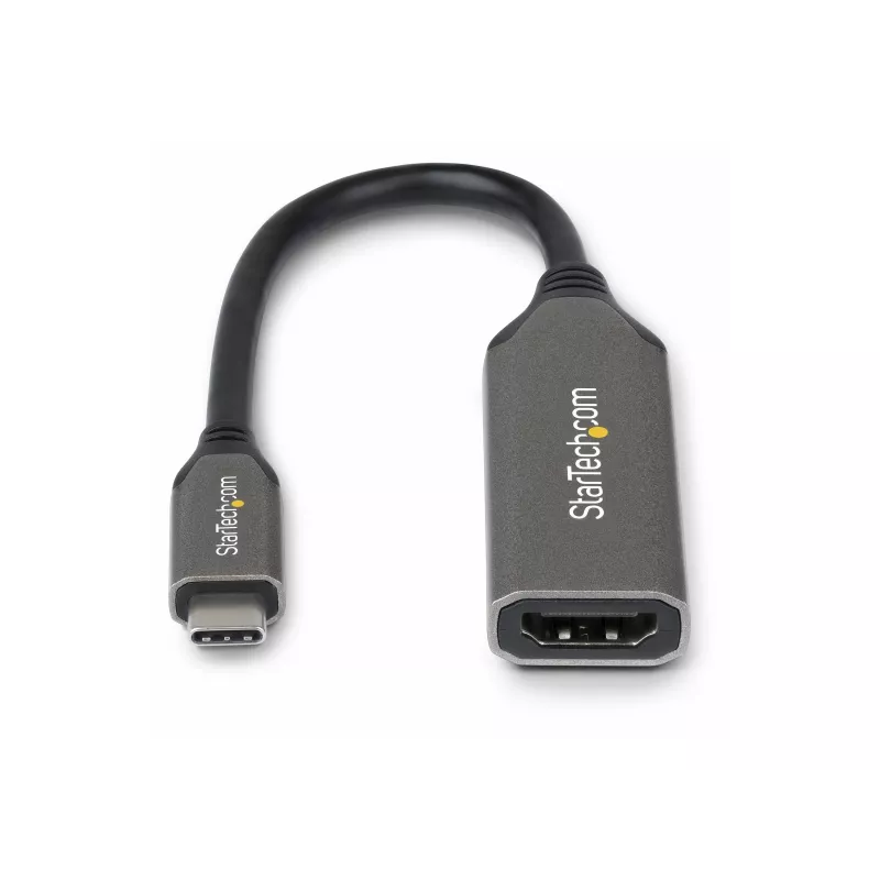 StarTech.com USB-C na HDMI Adapter - 24-pin USB-C Męski na HDMI Męski - 2 m (6.5 ft) - 4K 60Hz - Czarny