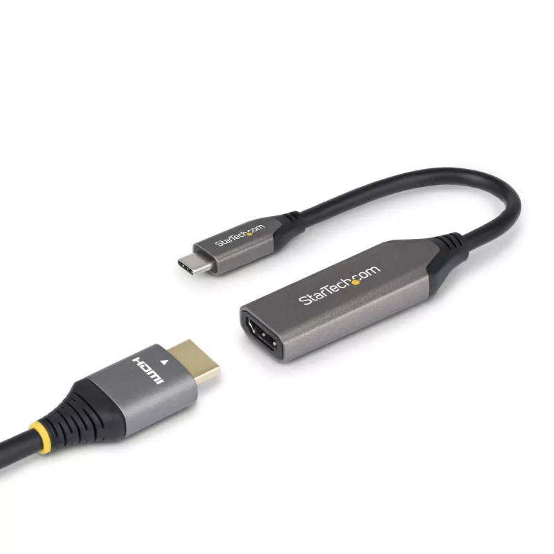 StarTech.com USB-C na HDMI Adapter - 24-pin USB-C Męski na HDMI Męski - 2 m (6.5 ft) - 4K 60Hz - Czarny