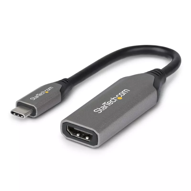 StarTech.com USB-C na HDMI Adapter - 24-pin USB-C Męski na HDMI Męski - 2 m (6.5 ft) - 4K 60Hz - Czarny