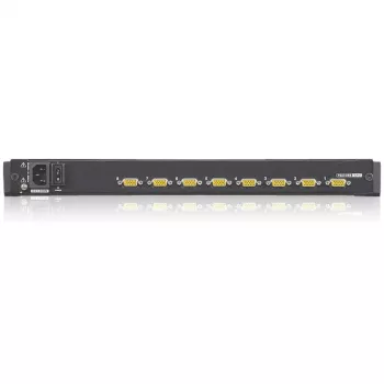 ATEN CL1308N Konsola KVM LCD z 8-portowym przełącznikiem KVM - 19 inch LCD, PS/2 i USB, VGA, 1280x1024, czarny, montaż w szafie 1U