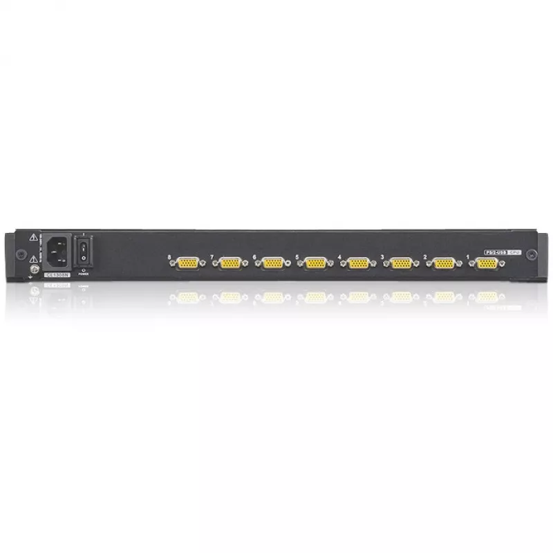 ATEN CL1308N Konsola KVM LCD z 8-portowym przełącznikiem KVM - 19 inch LCD, PS/2 i USB, VGA, 1280x1024, czarny, montaż w szafie 1U