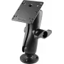 RAM Mounts Heavy-Duty Device Mounting Kit z kulą D-Size, okrągłą podstawą, średnim ramieniem z podwójnym przegubem i płytą VESA (RAM-D-101U-246)