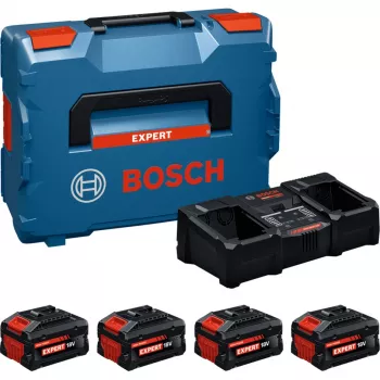 Bosch Professional 18V Starter Set 2x ProCORE18V 5.5Ah 2x ProCORE18V 8.0Ah + GAL 18V2-160 Dual Charger w L-BOXX 102 (1600A0373Y)