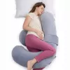 MOMCOZY PP006 F-Shaped Pregnancy Pillow Air Layer Grey