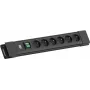 Bachmann CONNECTUS 6xUTE Listwa zasilająca z przełącznikiem 2.0m CEE7/7 Czarny (BM005935)