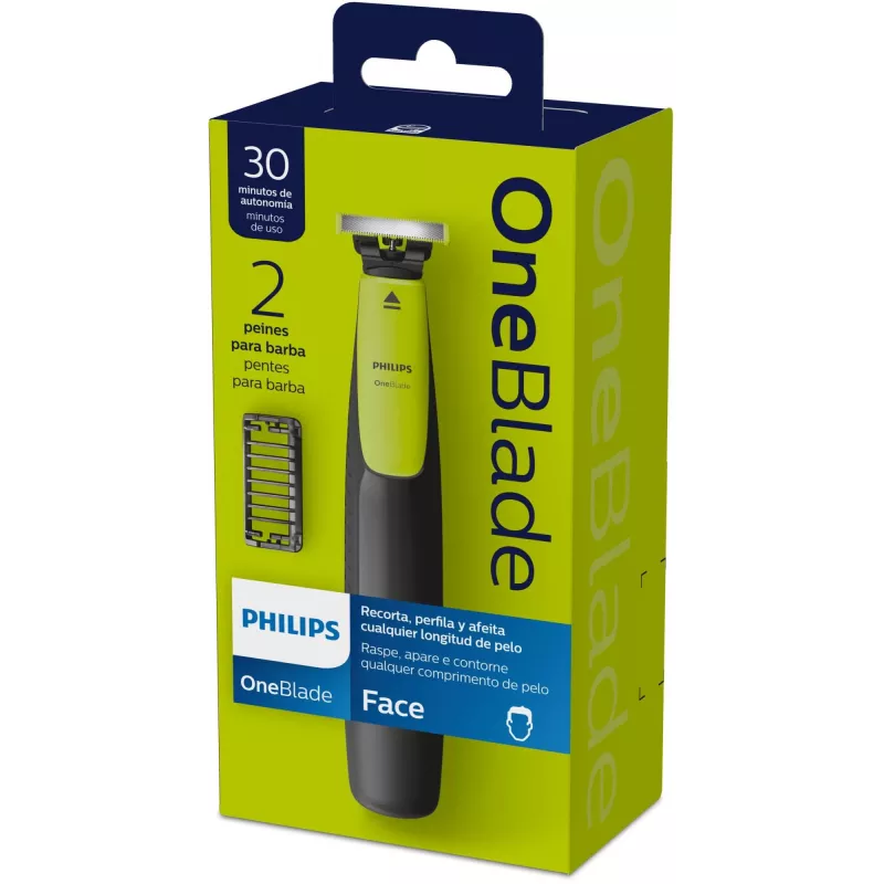 Philips OneBlade QP2510/15 Golarka i Trymer - Czarny/Limonkowy, Zasilany Bateryjnie, 30 min Czasu Pracy