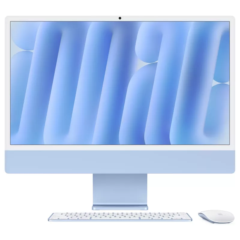 Apple iMac Z1EQ 23.5-calowy Standard Glass M4 10-rdzeniowy CPU/10-rdzeniowy GPU/16-rdzeniowy Neural Engine 16GB RAM 1TB SSD Gigabit Ethernet Magic Keyboard z Touch ID Magic Mouse Niebieski