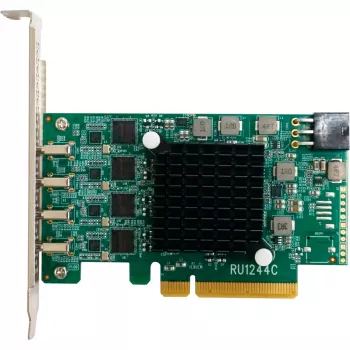 HighPoint RocketU 1244C USB 3.2 Gen 2x2 PCIe 3.0 x4 Host Adapter Card z 4 portami USB-C