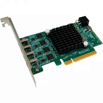 HighPoint RocketU 1244C USB 3.2 Gen 2x2 PCIe 3.0 x4 Host Adapter Card z 4 portami USB-C