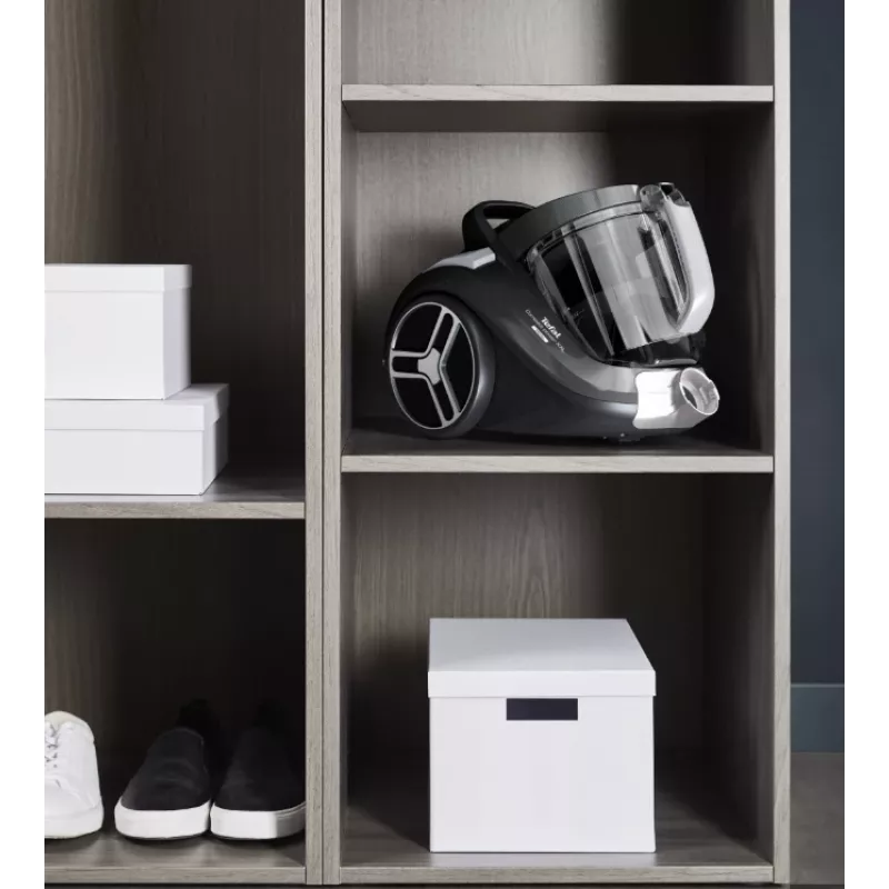 Tefal Compact Power XXL TW4B36 Odkurzacz bezworkowy cylindryczny 900W 2,5L 75dB Czarny/Niebieski