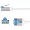 GOOBAY Ultraflexible Cat.6a Patch Cable Slim, U/FTP, White, 15m, Extra-Short Connectors