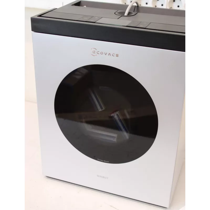 Ecovacs WINBOT W3 OMNI Window Cleaning Robot - Corded/Cordless - 8000 Pa - White/Silver