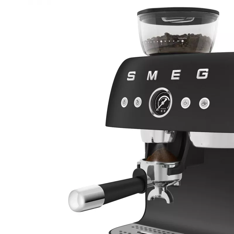 Smeg EGF03BLMEU Ekspres do kawy z młynkiem, 1650 W, czarny