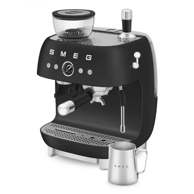 Smeg EGF03BLMEU Ekspres do kawy z młynkiem, 1650 W, czarny
