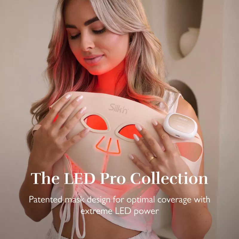 Maska LED Silk'n Face Mask Pro FLMP1PE1001 - Terapia światłem LED przeciwstarzeniowa i na trądzik