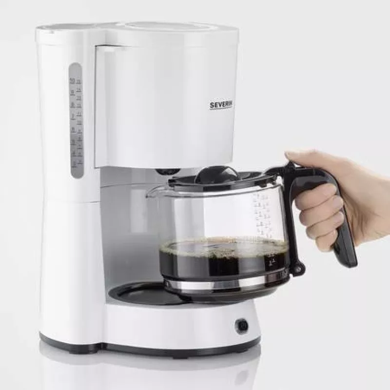Ekspres do kawy filtracyjnej SEVERIN KA 4816, 10 filiżanek, 1,25 l, 1000 W, biały