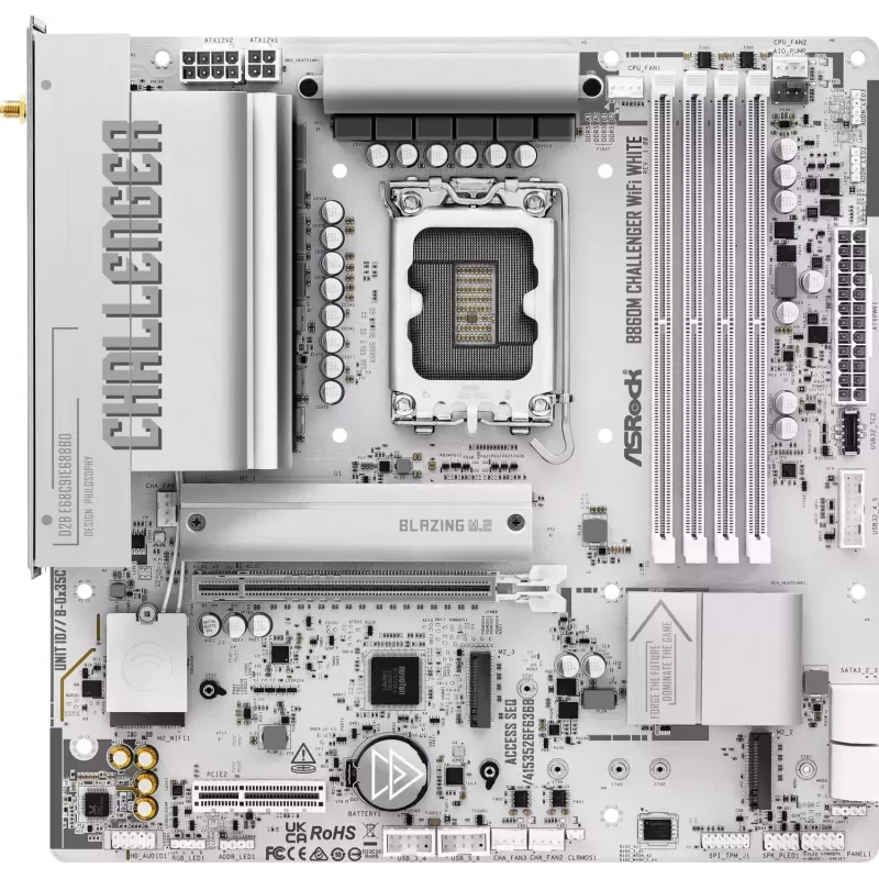 ASRock B860M Challenger WiFi White LGA1851 Micro-ATX DDR5 Płyta główna