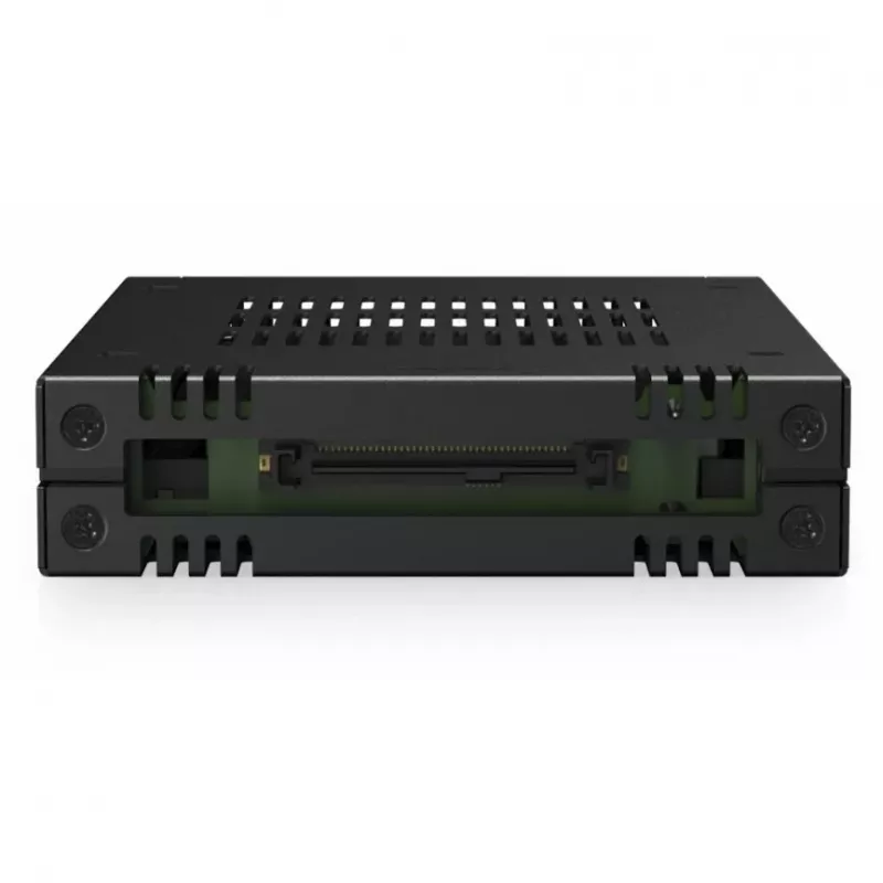 ICY DOCK ExpressCage MB741V4P-B 4-Bay 2.5 inch U.2/U.3 NVMe SSD Mobile Rack do podwójnej zatoki 5.25 inch, PCIe 4.0, OCuLink, Hot-Swap, Czarny