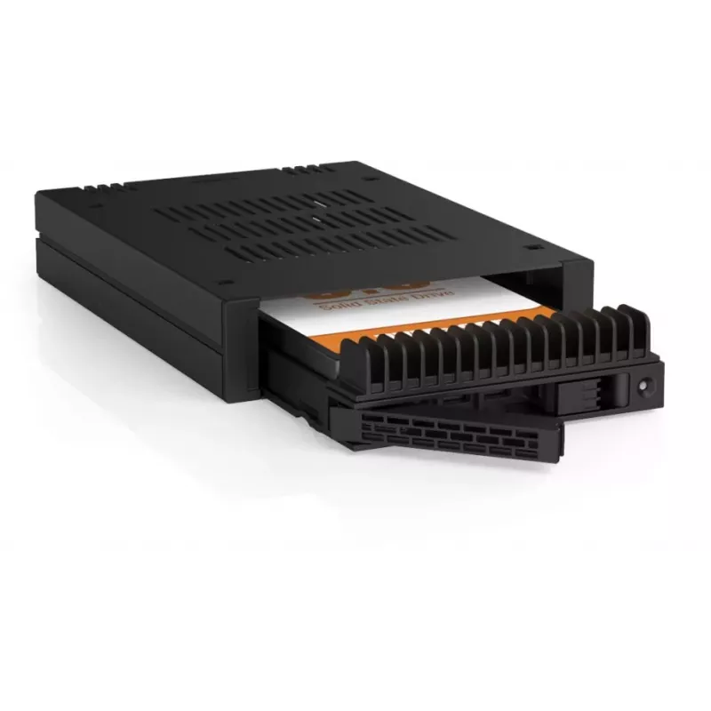 ICY DOCK ExpressCage MB741V4P-B 4-Bay 2.5 inch U.2/U.3 NVMe SSD Mobile Rack do podwójnej zatoki 5.25 inch, PCIe 4.0, OCuLink, Hot-Swap, Czarny