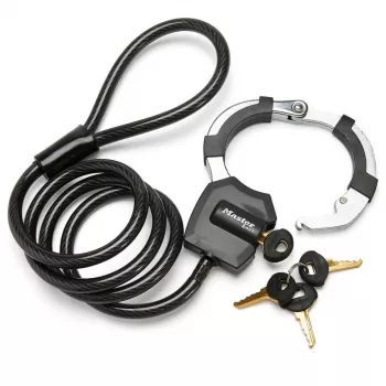 Master Lock Street Cuff Klódka na klucz z linką - Czarna - 1000 mm - 8 mm