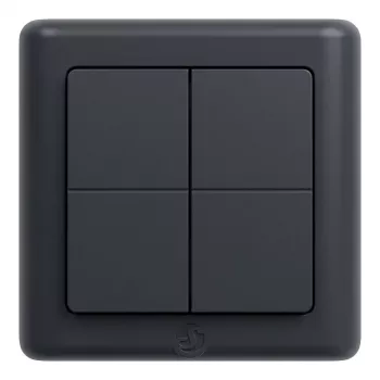 Shelly BLU Wall Switch 4 ZB DK - 4-przyciskowy przełącznik ścienny Zigbee/Bluetooth, szary