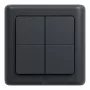 Shelly BLU Wall Switch 4 ZB DK - 4-przyciskowy przełącznik ścienny Zigbee/Bluetooth, szary