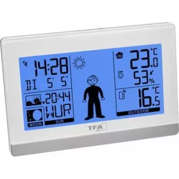 TFA Weather Boy Bezprzewodowa Cyfrowa Stacja Pogodowa, Biała (35.010833)