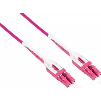 GoodConnections LW-U815LC4 Fiber Optic Patch Cable, OM4 Duplex LC/LC Uniboot, LSZH, 15m, Aqua