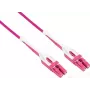 GoodConnections LW-U815LC4 Fiber Optic Patch Cable, OM4 Duplex LC/LC Uniboot, LSZH, 15m, Aqua