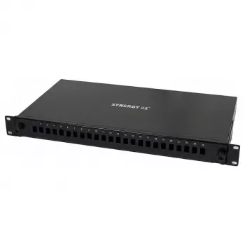 Synergy 21 Panel krosowy światłowodowy 24x wycięcia LC-Duplex, 19 cali 1U, niewypełniony, czarny