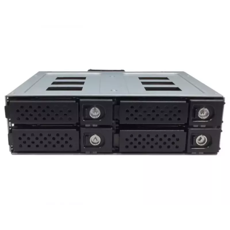 Jou Jye JJ-N-49SS-T 12G 4-Bay 2.5 inch SATA/SAS Hot-Swap Mobile Rack do wnęki 5.25 inch - Czarny