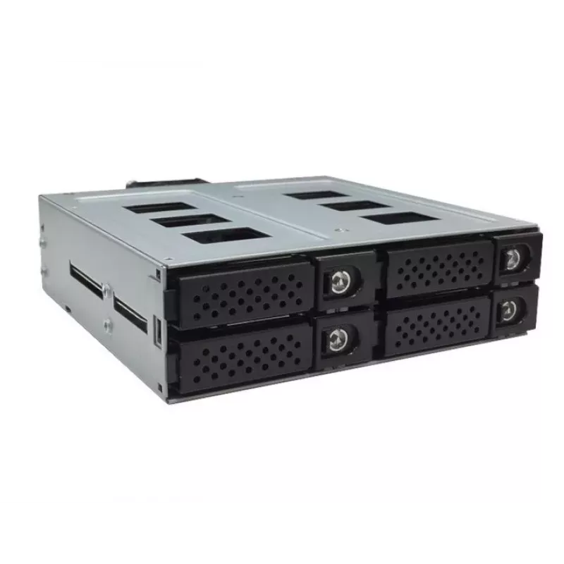 Jou Jye JJ-N-49SS-T 12G 4-Bay 2.5 inch SATA/SAS Hot-Swap Mobile Rack do wnęki 5.25 inch - Czarny