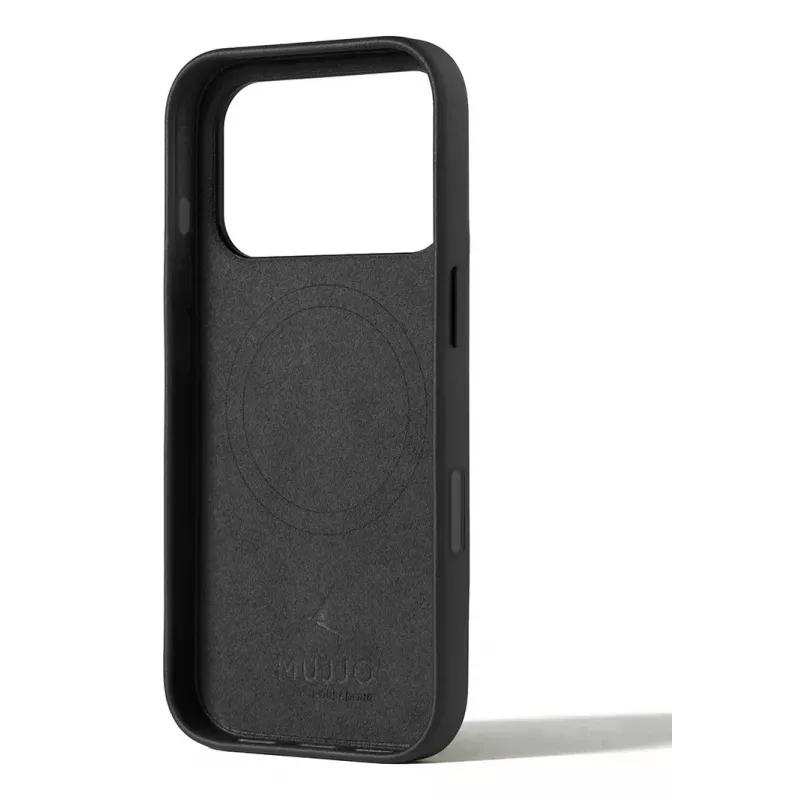 Mujjo Wallet Leather Case dla iPhone 17 Pro z MagSafe (Czarny)