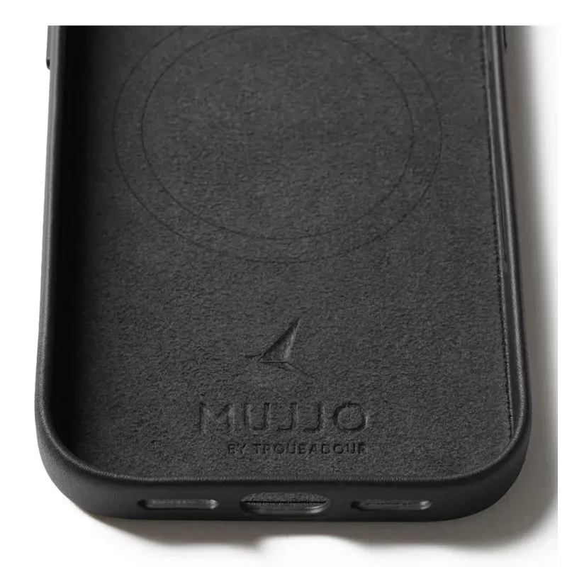 Mujjo Wallet Leather Case dla iPhone 17 Pro z MagSafe (Czarny)