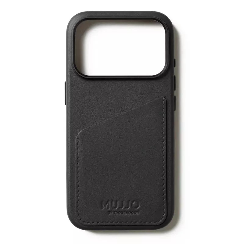 Mujjo Wallet Leather Case dla iPhone 17 Pro z MagSafe (Czarny)