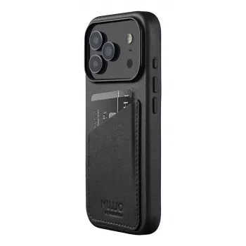 Mujjo Wallet Leather Case dla iPhone 17 Pro z MagSafe (Czarny)