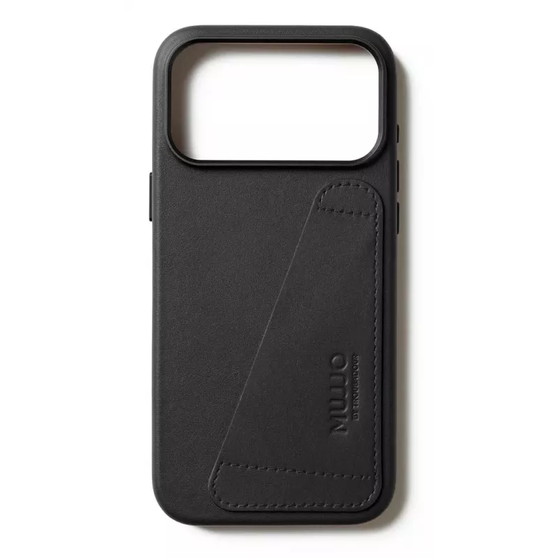 Mujjo Wallet Leather Case dla iPhone 17 Pro Max z MagSafe (Czarny)