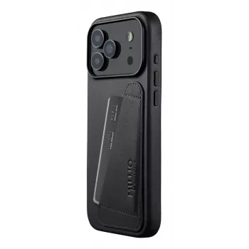 Mujjo Wallet Leather Case dla iPhone 17 Pro Max z MagSafe (Czarny)
