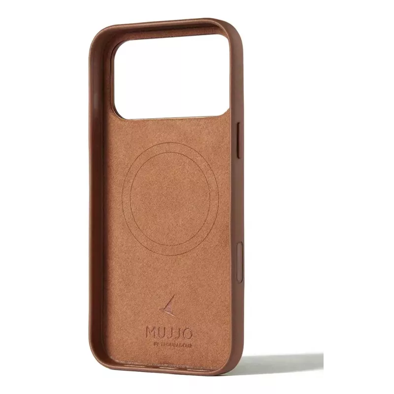 Mujjo Wallet Leather Case do iPhone 17 Pro Max, kompatybilny z MagSafe, Brązowy