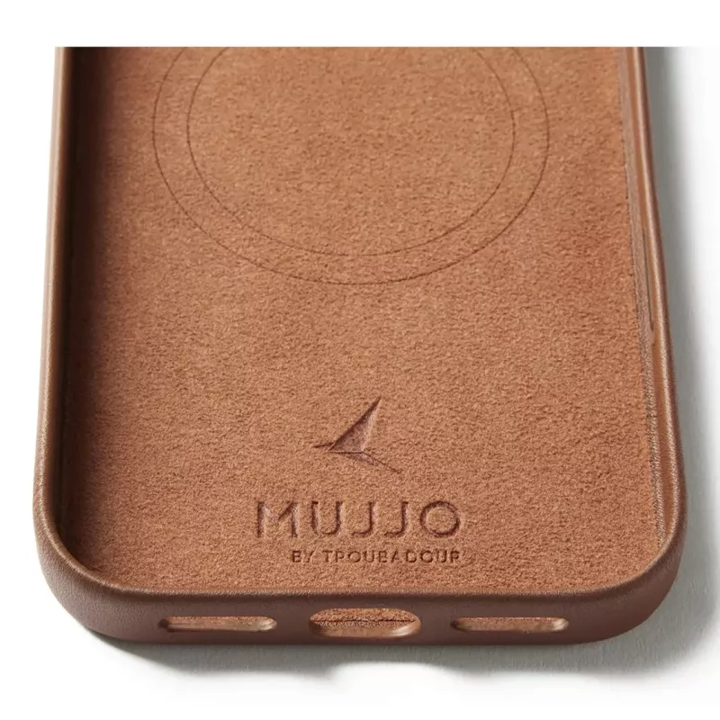 Mujjo Wallet Leather Case do iPhone 17 Pro Max, kompatybilny z MagSafe, Brązowy